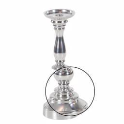 LITTON LANE Classic Aluminum Candle Stick Set of 3 - 10 in. x 14 in. Polished Silver Finish thumbnail 3