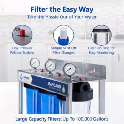 Express Water 3-Stage Whole House Water Filtration System - SED, Carbon, & Coconut Shell Carbon thumbnail 3