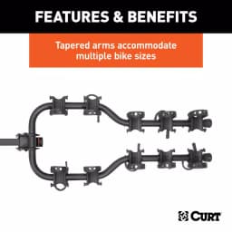 CURT Premium 5-Bike Hitch Mounted Bike Rack, 2-inch Receiver, 225 lb Capacity thumbnail 4