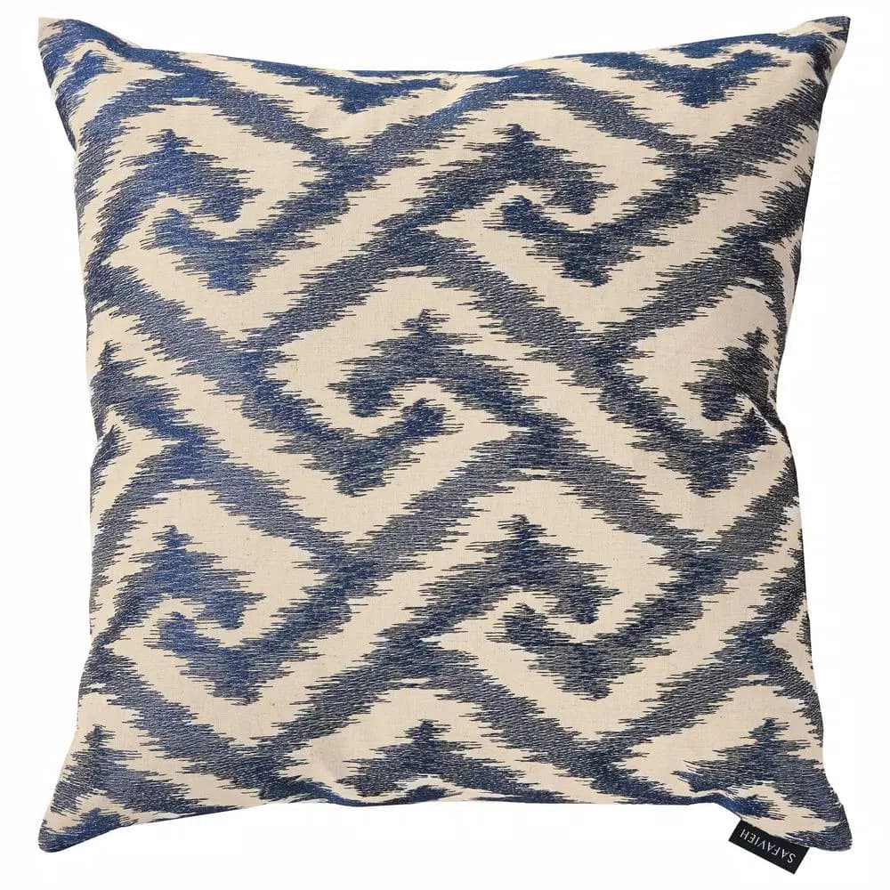 Safavieh Teddy Blue Geometric Embroidered Throw Pillows, 18 x 18 in. (Set of 2)