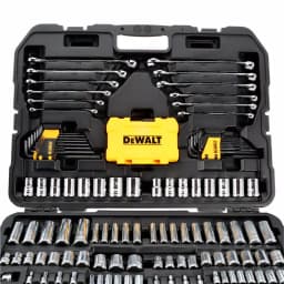 DEWALT 168-Piece Mechanics Tool Set with 1/4 in., 3/8 in., and 1/2 in. Drive Ratchets and Sockets thumbnail 4