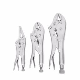 Husky 3-Piece Locking Pliers Set, Includes 6.5 in. Long Nose, 7 in., and 10 in. Pliers thumbnail 1