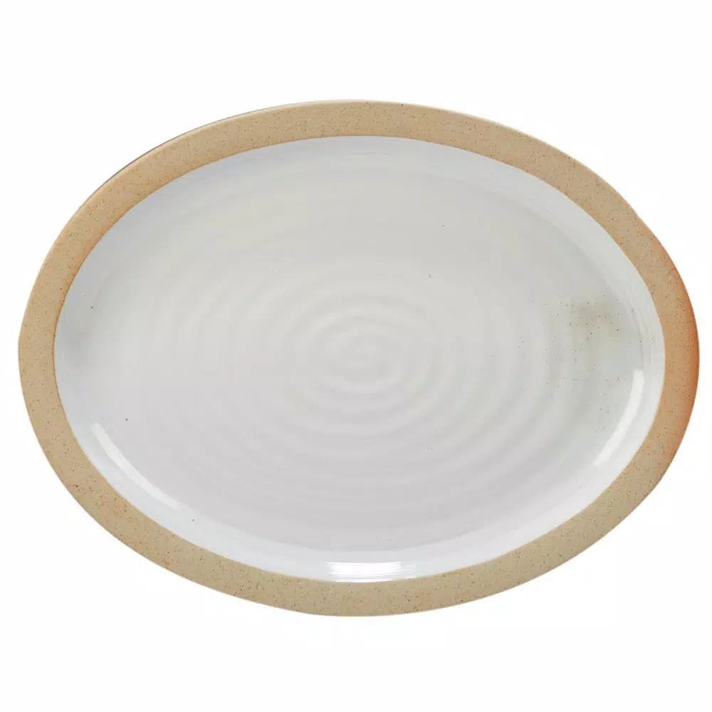 Certified International Karidesign Artisan Ceramic Oval Platter, 16 x 12 in., Multi-Colored Stoneware