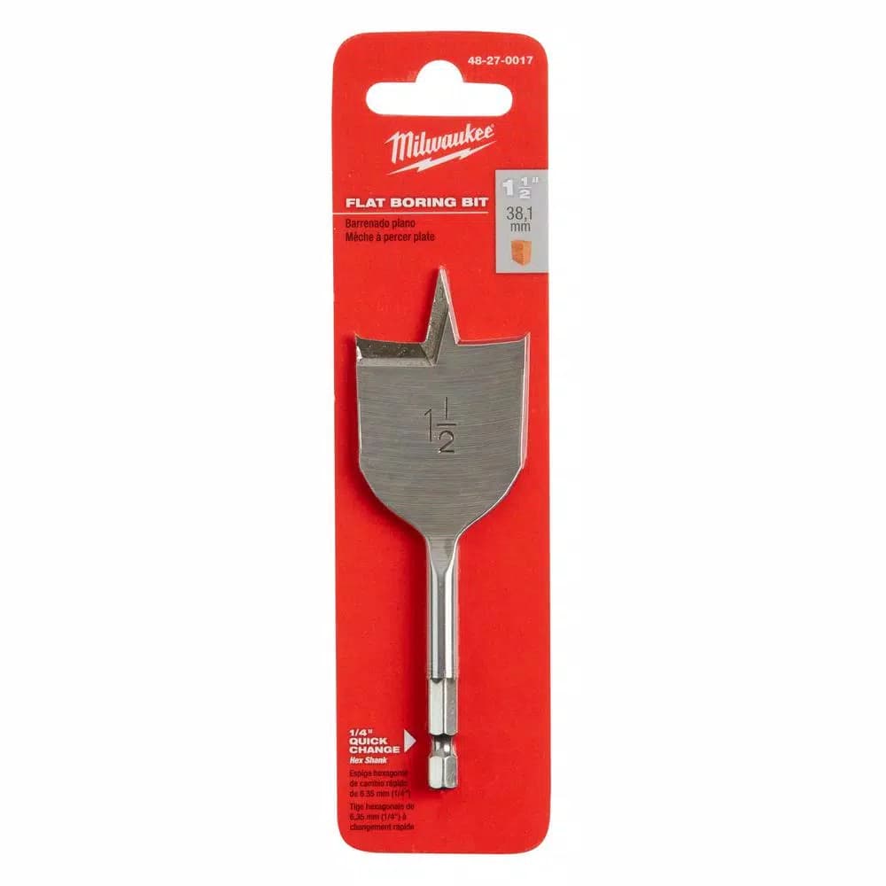 Milwaukee 1-1/2 in. x 4.5 in. Flat Spade Boring Bit