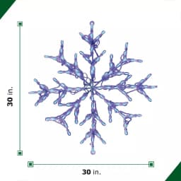 Fraser Hill Farm 30 in. Blue LED Snowflake Specialty Christmas Light thumbnail 2