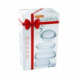 Marinex 5-Piece Borosilicate Glass Bakeware Set - Oven, Microwave & Freezer Safe thumbnail 1