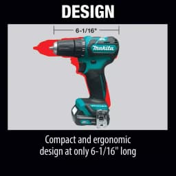 Makita 12V Max CXT Brushless 3/8 in. Cordless Driver Drill Kit with (2) 2.0Ah Batteries, Charger, and Case thumbnail 9