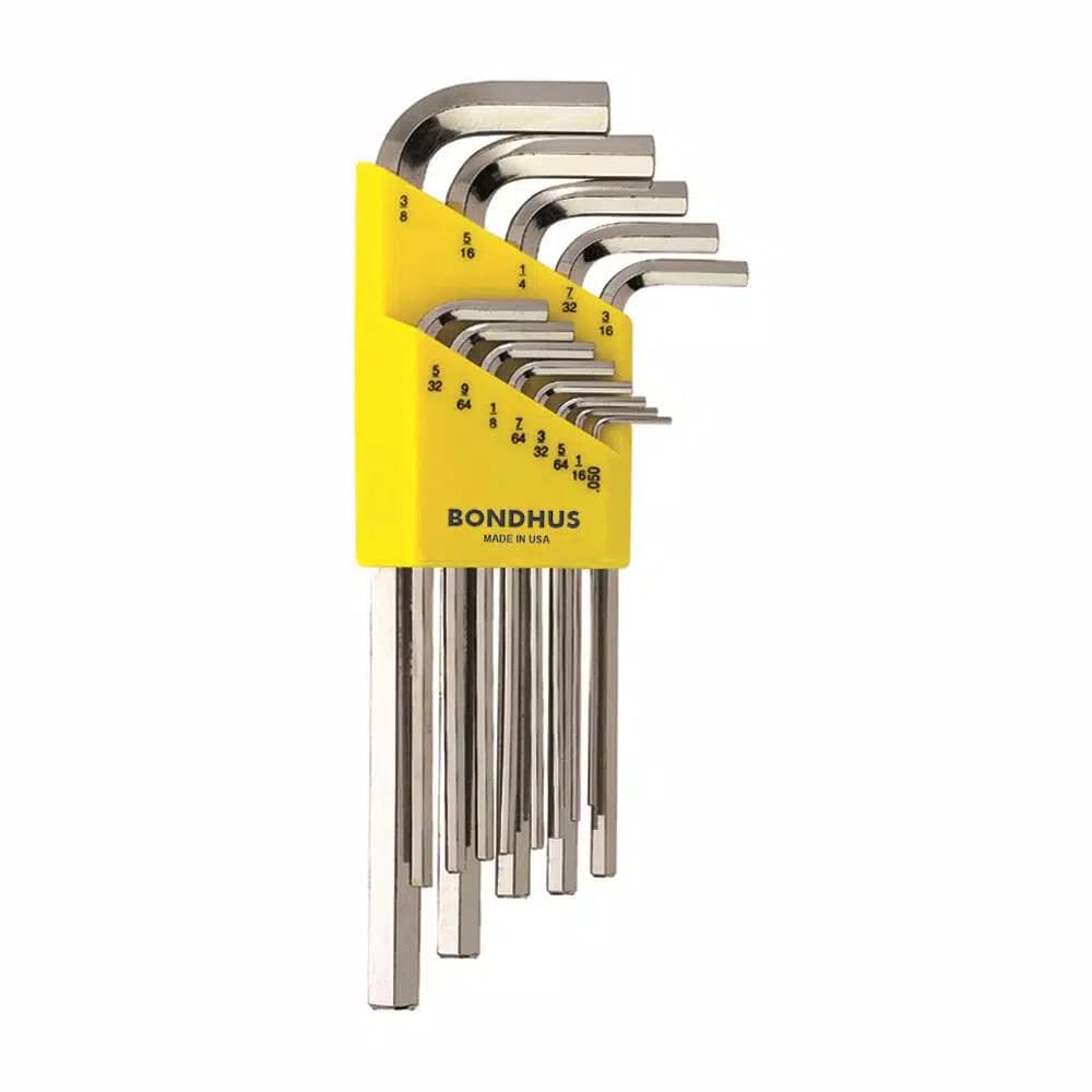 Bondhus 13-Piece SAE Long Arm L-Wrench Hex Key Set with BriteGuard Finish