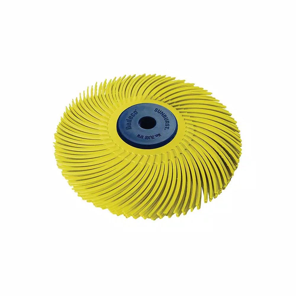 Dedeco Sunburst 3 in. 80-Grit 3-Ply Radial Discs for Cleaning and Polishing