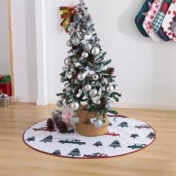 Country Living 48 in. Vintage Truck Quilted Tree Skirt, Reversible Microfiber thumbnail 12