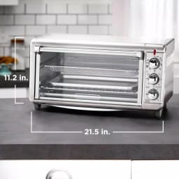 BLACK+DECKER 1500W Extra Wide Crisp 'N Bake Air Fry Toaster Oven, 8-Slice, Stainless Steel thumbnail 10