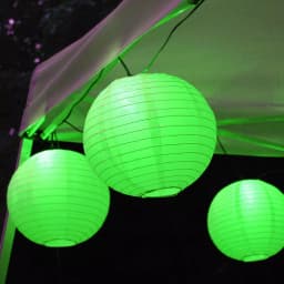 LUMABASE 10 in. 10-Light Green Paper Lantern String Lights, 30 ft. Cord thumbnail 3