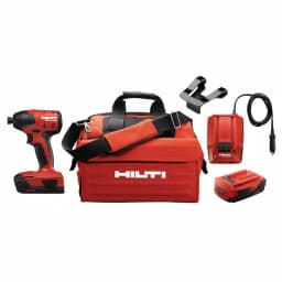 Hilti SID 4-A22 22V Brushless 1/4 in. Hex Compact Impact Driver Kit with 2 Batteries and Car Charger thumbnail 1