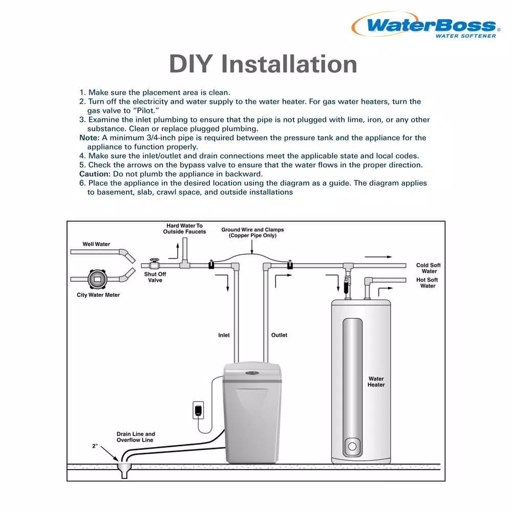Waterboss 22,000-Grain Water Softener System with Sediment Filter