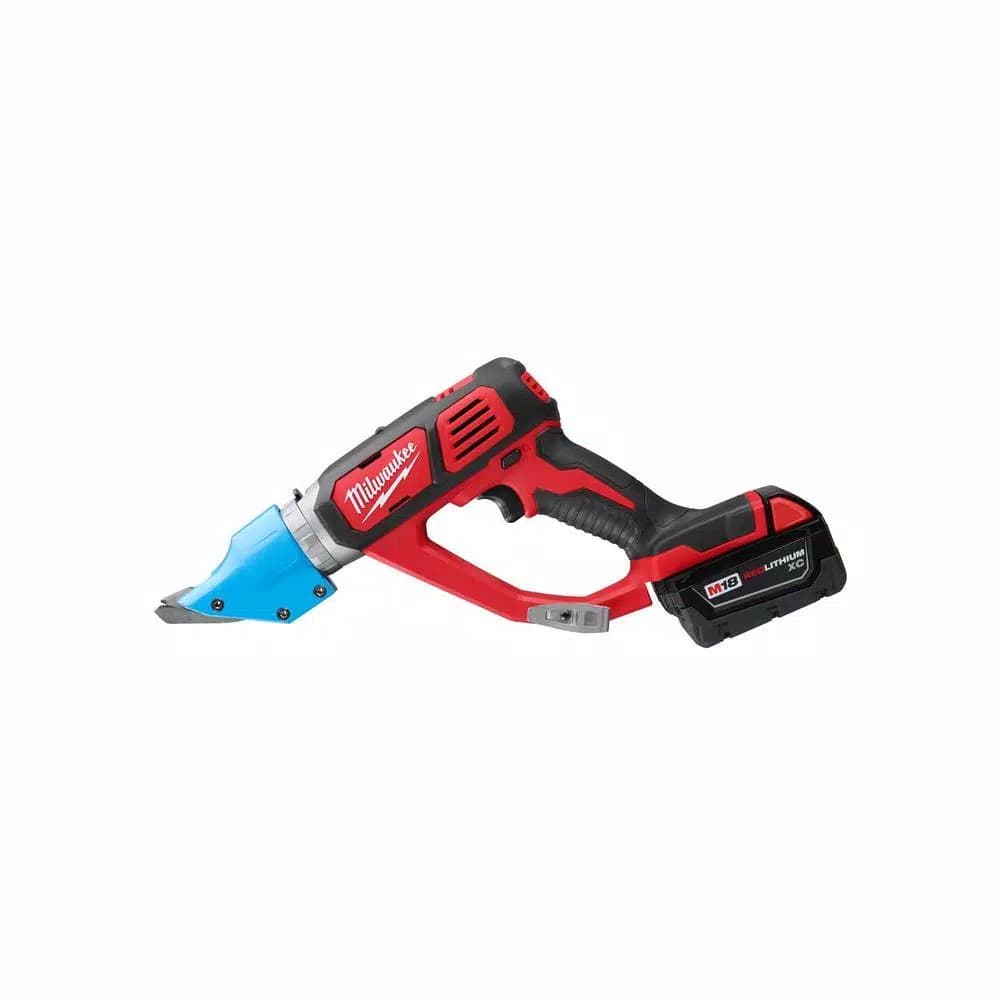 Milwaukee M18 16-Gauge Double Cut Metal Shear Kit with 4.0 Ah Battery and Charger