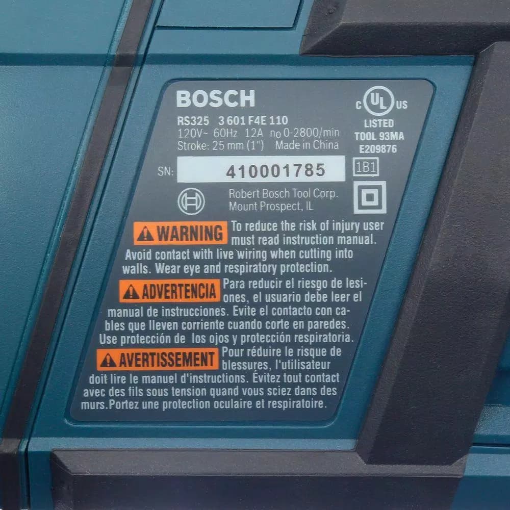 Bosch 12 Amp Corded 1 in. Variable Speed Compact Reciprocating Saw with Carrying Case