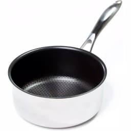 Black Cube 2.5 qt. Hybrid Stainless Steel Nonstick Sauce Pan with Glass Lid thumbnail 2