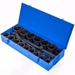 Stark 1 in. Drive Cr-Mo Steel 6-Point SAE Deep Impact Socket Set with Extensions and Case, 21-Piece thumbnail 6