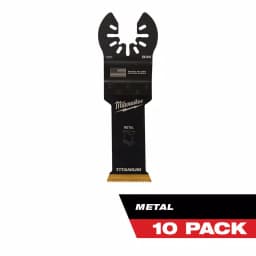 Milwaukee 1-1/8 in. Titanium Bi-Metal Universal Fit Oscillating Multi-Tool Blades, 10-Pack thumbnail 1