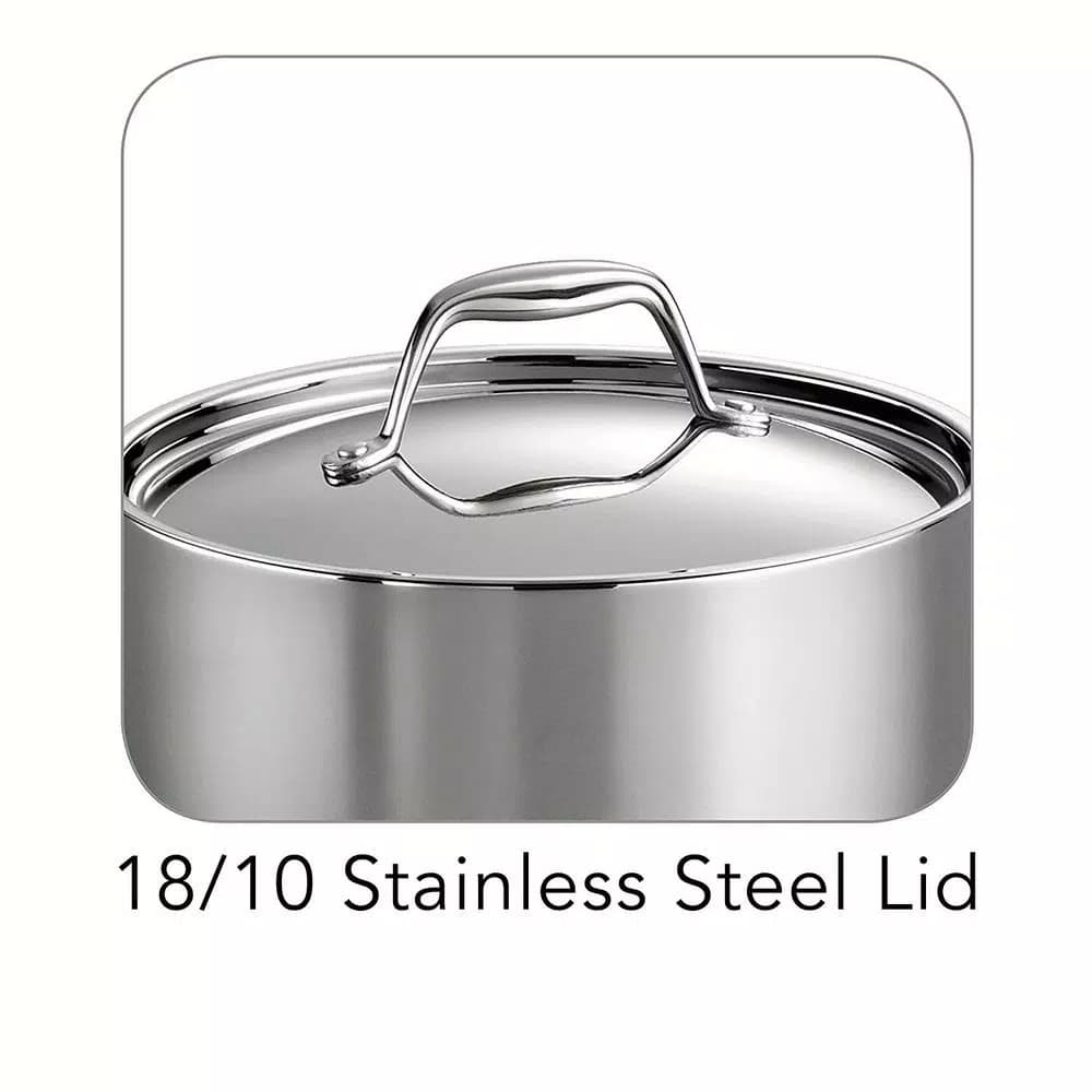 Tramontina Gourmet Tri-Ply Clad 3 Qt. Stainless Steel Sauce Pan with Lid