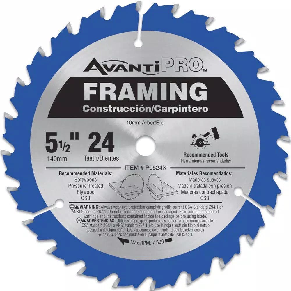 Avanti Pro 5-1/2 in. x 24-Teeth Framing Circular Saw Blade