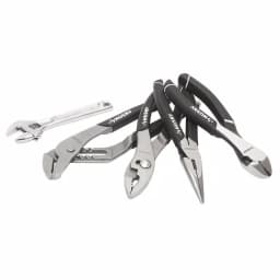 Husky 5-Piece Pliers and Wrench Set, Includes Diagonal, Long Nose, Slip Joint, Groove Joint, and Adjustable Wrench thumbnail 2