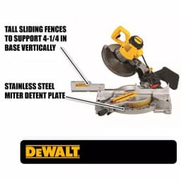 DEWALT DWS713 10 in. 15 Amp Corded Single Bevel Compound Miter Saw thumbnail 3