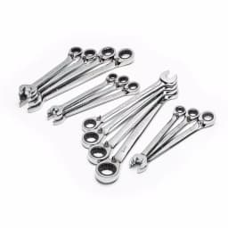GearWrench 14-Piece 12-Point SAE/Metric Reversible Ratcheting Combination Wrench Set thumbnail 5