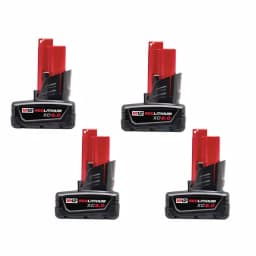Milwaukee M12 REDLITHIUM XC 6.0 Ah 12V Lithium-Ion Extended Capacity Battery Pack (4-Pack) thumbnail 1