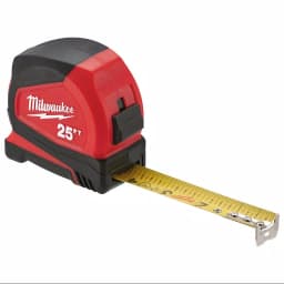 Milwaukee 25 ft. Compact Tape Measure with Nylon Blade Protection and 5-Point Reinforced Frame thumbnail 3