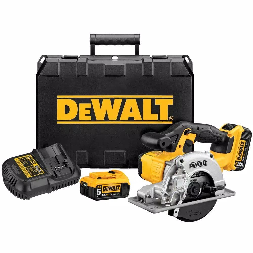 DEWALT DCS373P2 20V MAX Cordless 5-1/2 in. Metal Cutting Circular Saw Kit with (2) 5.0 Ah Batteries