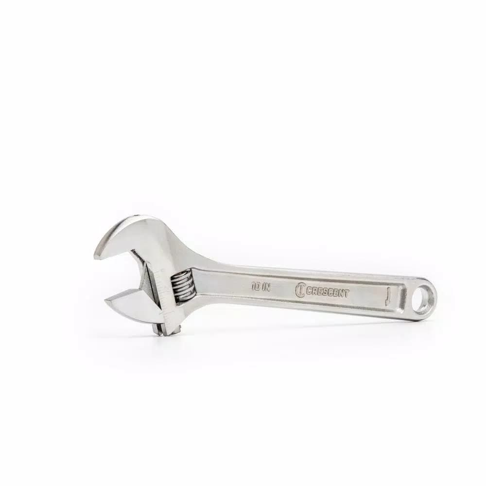 Crescent 10 in. Adjustable Wrench with Hex Jaw Design and Chrome Finish
