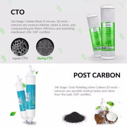 ISPRING RCS5T 500GPD Tankless Reverse Osmosis Water Filtration System, 1:1 Drain Ratio, Under Sink thumbnail 5