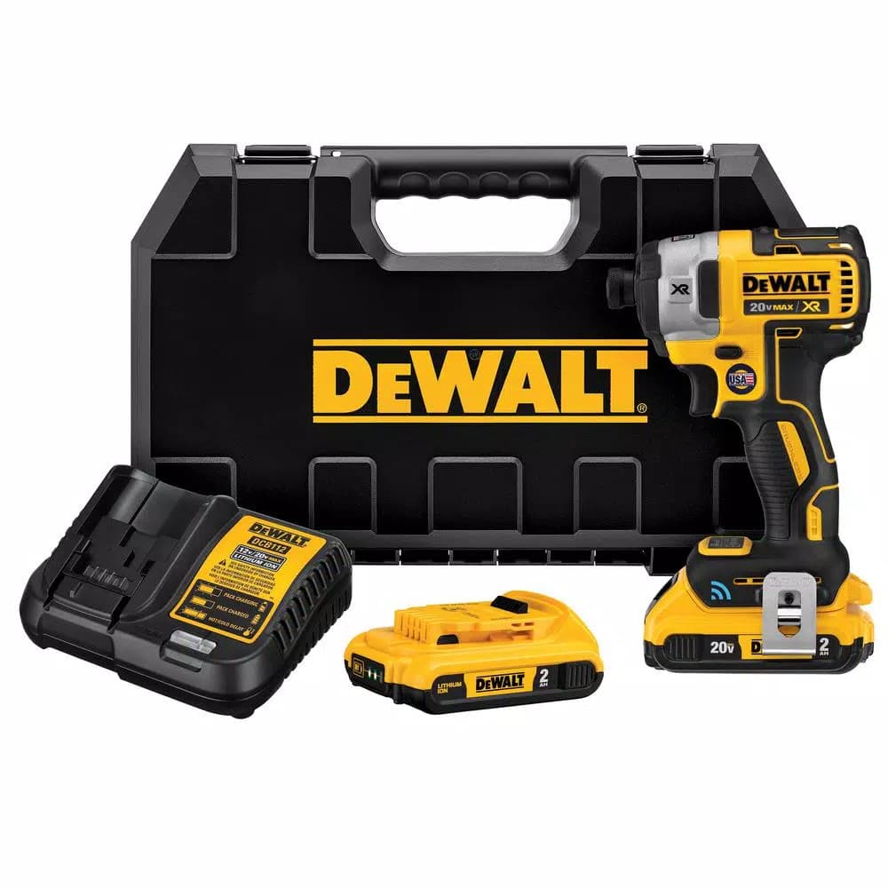 DEWALT 20V MAX XR Brushless 1/4 in. Impact Driver Kit with (2) 2.0 Ah Batteries & Charger