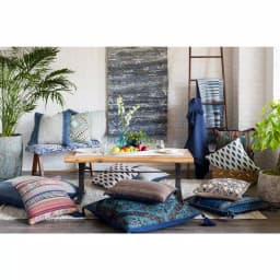 Artistic Weavers Obelu Blue Tapestry Wall Hanging - 30 in. x 60 in. Hand Woven Bohemian Decor thumbnail 1