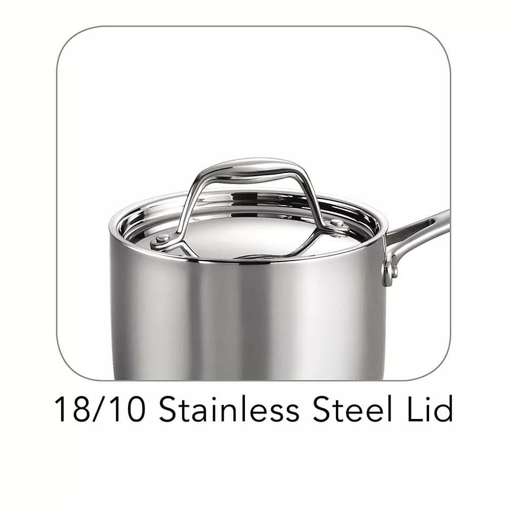 Tramontina 1.5 Qt Tri-Ply Clad Stainless Steel Sauce Pan with Lid