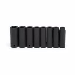 Crescent 1/2 in. Drive 6-Point Deep Impact SAE Socket Set, 8-Piece thumbnail 1