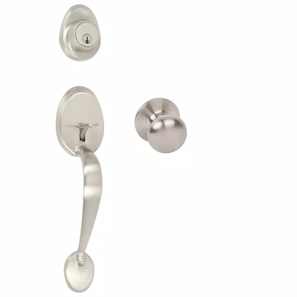 Delaney Tralee Satin Nickel Double Cylinder Deadbolt Entry Door Handleset