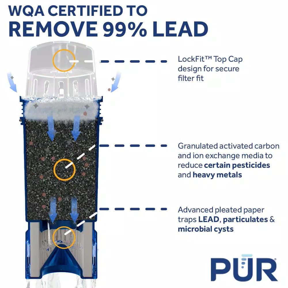 PUR MAXION Water Pitcher Replacement Filter, Lead Reduction, 1-Pack