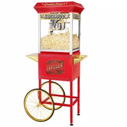 Great Northern Princeton 8 oz. Antique Red Popcorn Machine with Cart, Commercial Quality Oil Popper thumbnail 4