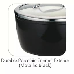 Tramontina Gourmet Ceramica Deluxe 3 Qt. Aluminum Ceramic Nonstick Sauce Pan with Glass Lid, Metallic Black thumbnail 6