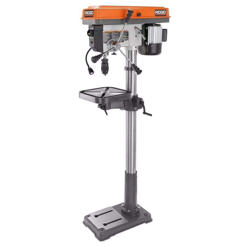 RIDGID 15 in. Drill Press with LED Worklight, 3/4 HP Motor, 12 Speeds