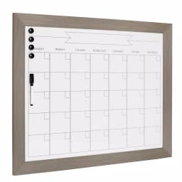 DesignOvation Beatrice Monthly Dry Erase Calendar Memo Board with Woodgrain Frame thumbnail 2