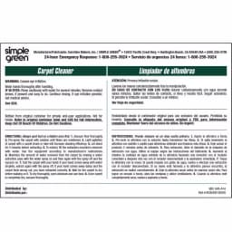 Simple Green Carpet Cleaner Secondary Labels, Bilingual, 10-Pack thumbnail 1
