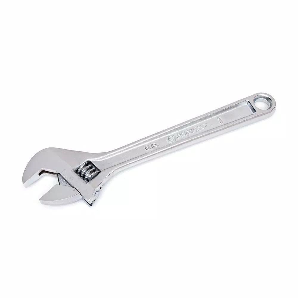 Crescent 12 in. Adjustable Wrench with Hex Jaw Design and Chrome Finish