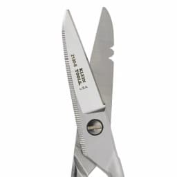 Klein Tools Electrical Scissors with Extended Handle and Stainless Steel Micro-Serrated Blades thumbnail 5