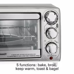 Hamilton Beach 1100-Watt 4-Slice Stainless Steel Countertop Toaster Oven thumbnail 5