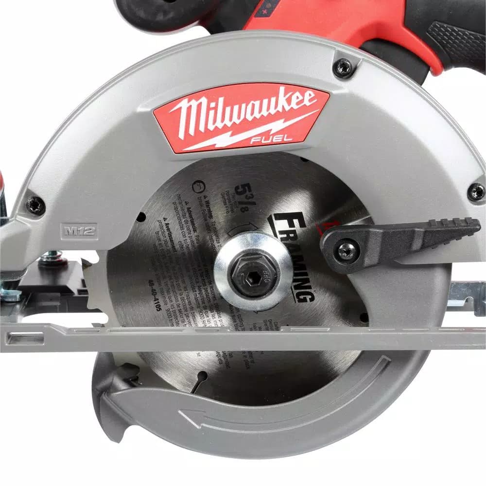 Milwaukee M12 FUEL 5-3/8 in. Brushless Cordless Circular Saw (Tool-Only) with 16T Carbide-Tipped Blade