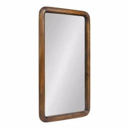 Kate and Laurel Pao Classic Walnut Brown Solid Wood Rectangle Accent Mirror, 16.73 x 31.5 in thumbnail 2