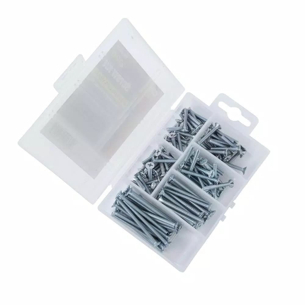 Gardner Bender 120-Piece #6-32 Assorted Flat Head Phillips Machine Screw Kit for Electricians